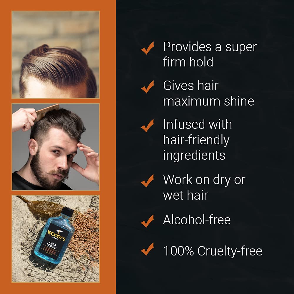 Woody's Mega Firm Gel for Men, 12 Ounce